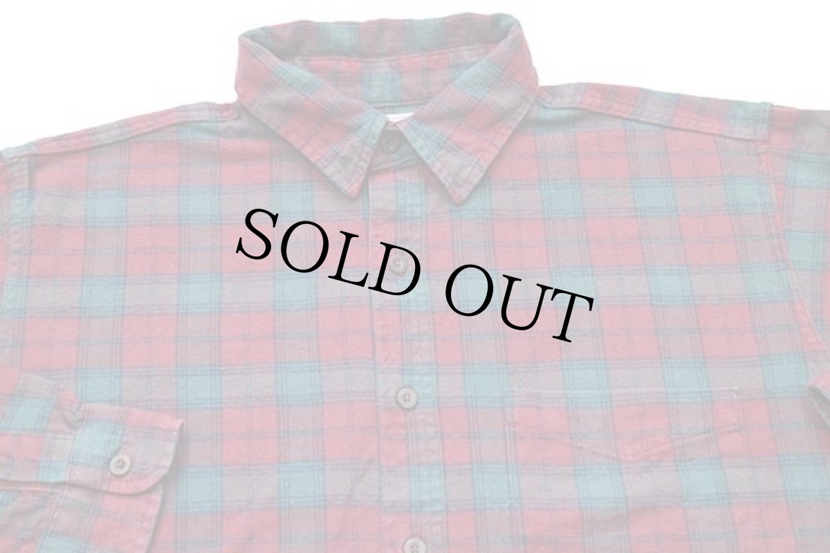 画像3: 90s USA製 L.L.Bean タータンチェック コットン フランネルシャツ L-R (3)