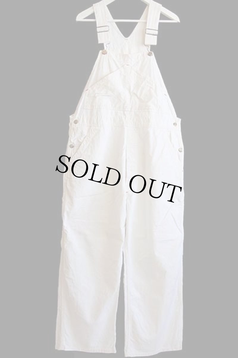 画像2: 50s Burlington Overall 山ポケ コットン オーバーオール 生成り w42 (2)