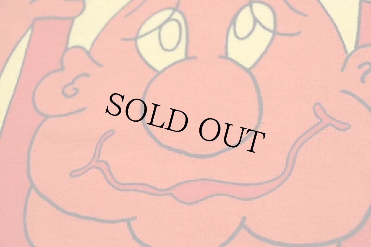 画像5: 70s HICK'S 騙し絵 ボーダー 切り替え 染み込みプリント 長袖Tシャツ 黄×オレンジ 48/50 (5)