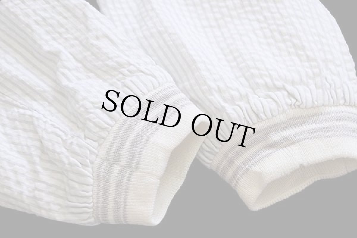 画像6: 90s FAMCOOL ストライプ コットン シアサッカー カーディガン グレー×白 48 (6)