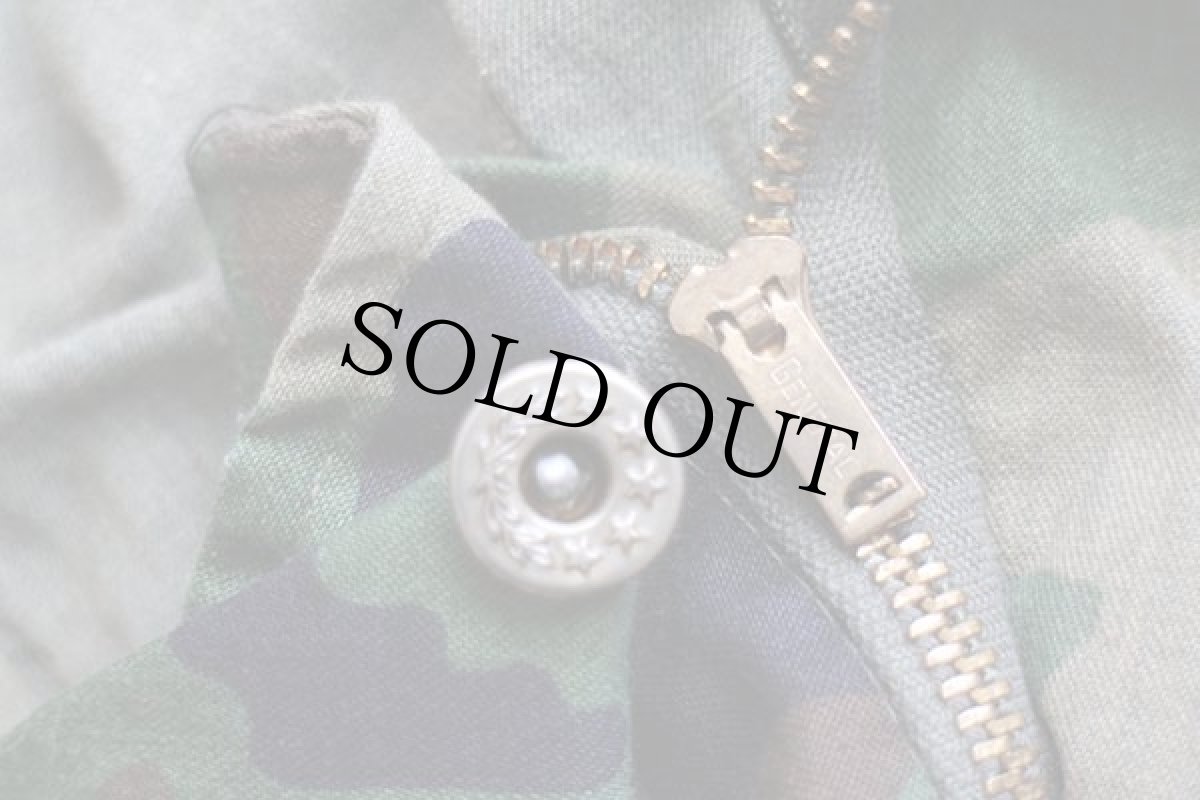 画像6: 80s UNKNOWN 月桂樹ボタン ウッドランドカモ オールインワン M★つなぎ (6)