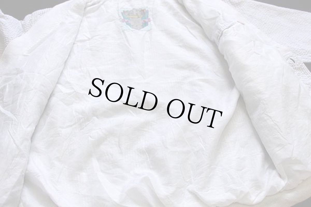 画像5: 90s FAMCOOL ストライプ コットン シアサッカー カーディガン グレー×白 48 (5)