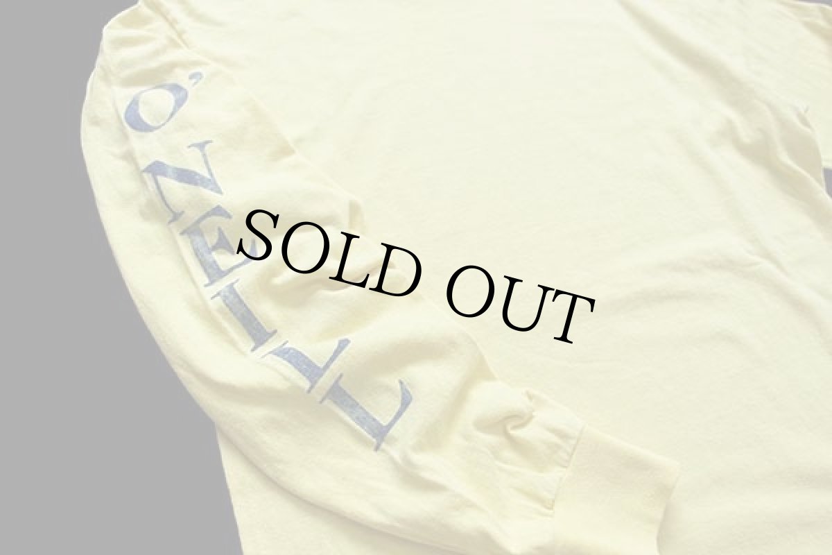画像5: 90s USA製 Hanes Eugene O'neill Theater Center バックプリント コットン 長袖Tシャツ 黄 M (5)