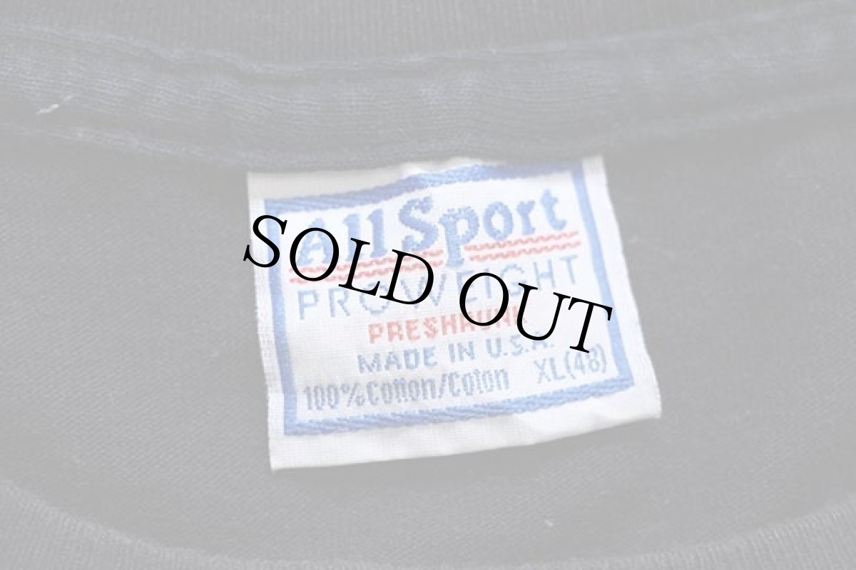 画像5: 90s USA製 ARMY NAVY 両面プリント コットン 長袖Tシャツ 黒 XL (5)