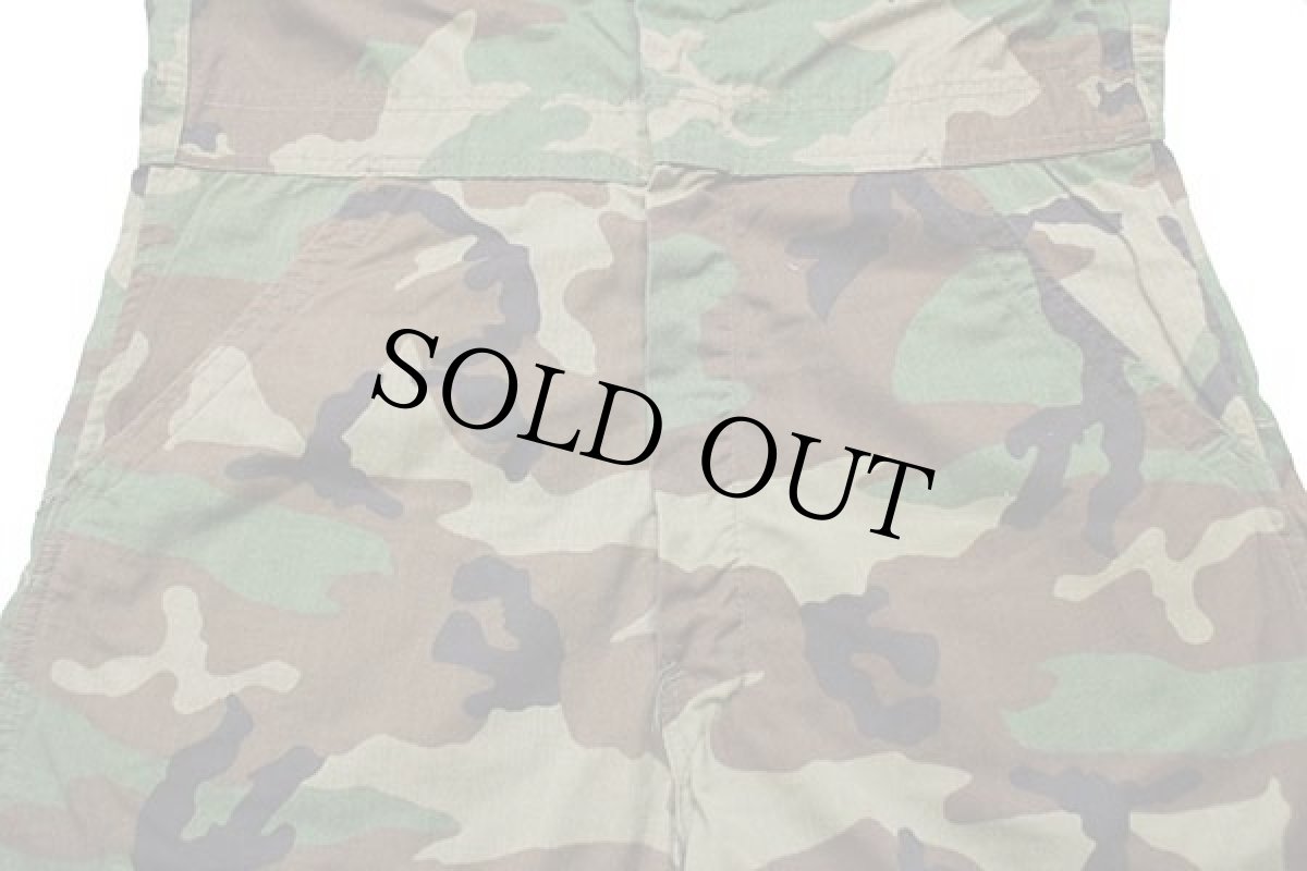 画像7: 80s UNKNOWN 月桂樹ボタン ウッドランドカモ オールインワン M★つなぎ (7)