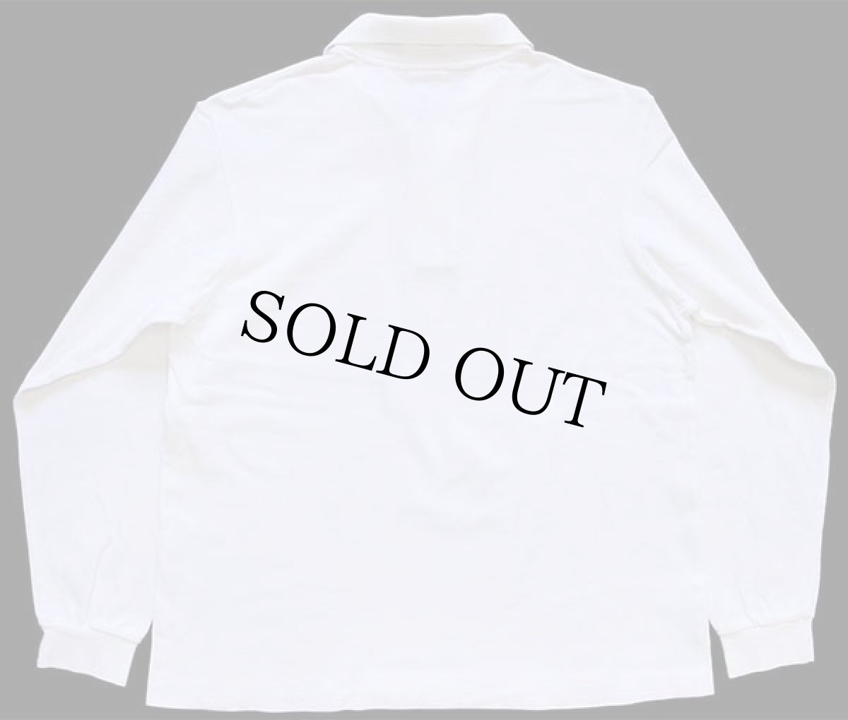 画像2: 80s LACOSTEラコステ ワンポイント コットン 鹿の子 長袖ポロシャツ 白 6★26 (2)