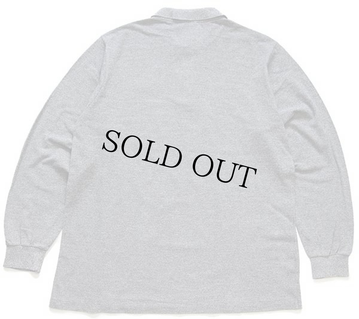 画像2: 80s LACOSTEラコステ ワンポイント コットン 鹿の子 長袖ポロシャツ ごま塩 5★31 (2)