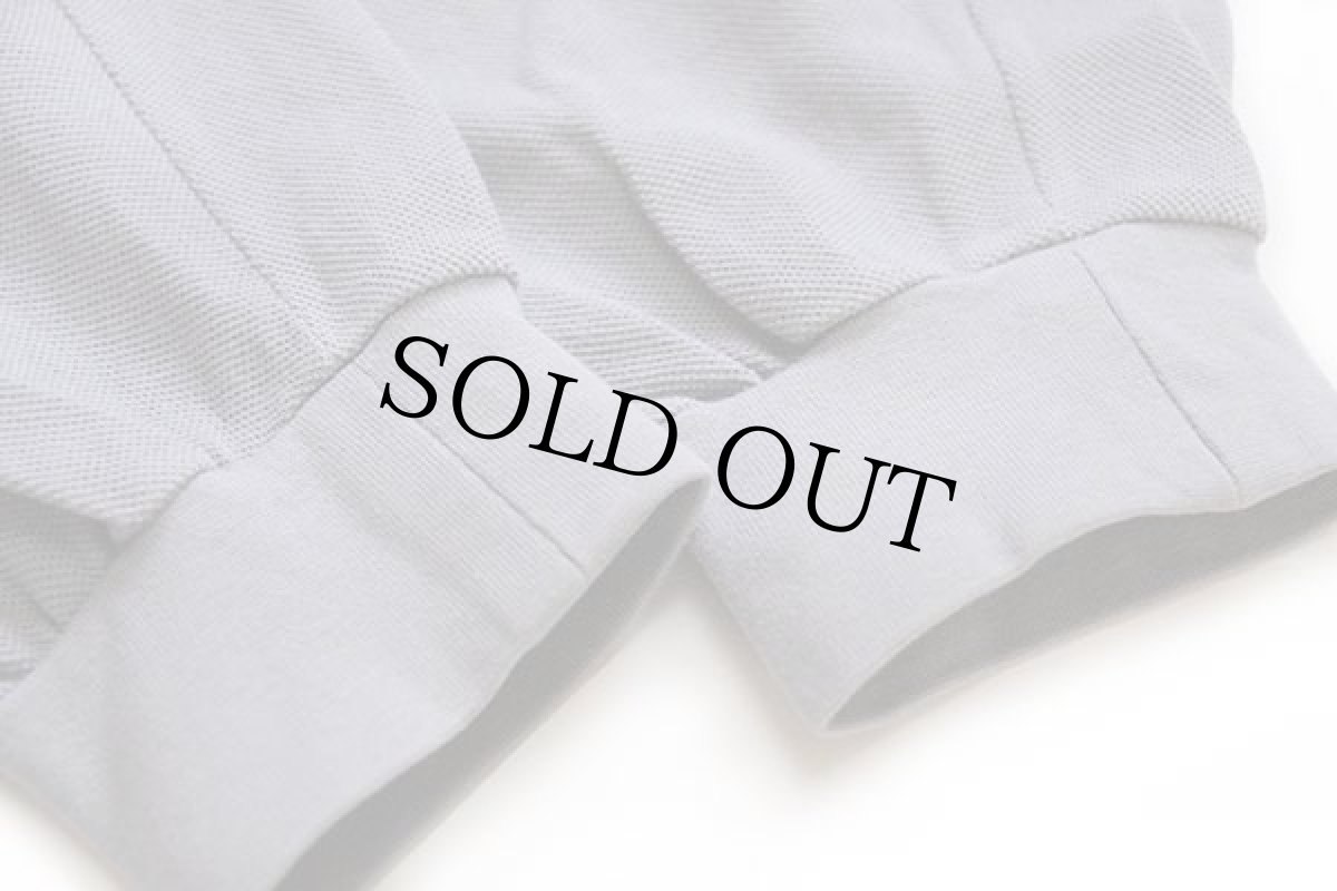 画像5: 80s LACOSTEラコステ ワンポイント コットン 鹿の子 長袖ポロシャツ グレー 7★03 (5)