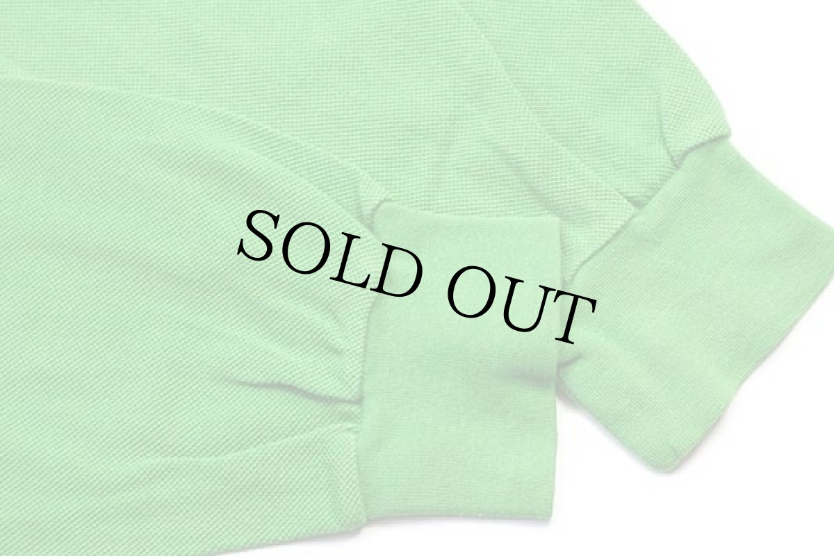 画像5: 00s LACOSTEラコステ ワンポイント コットン 鹿の子 長袖ポロシャツ 緑 5★07 (5)