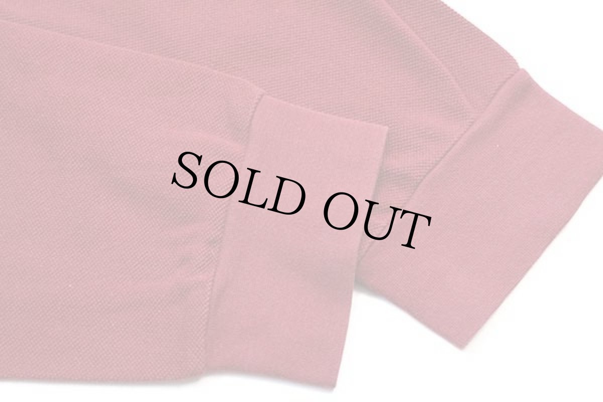 画像5: 90s LACOSTEラコステ ワンポイント コットン 鹿の子 長袖ポロシャツ バーガンディ 3★16 (5)