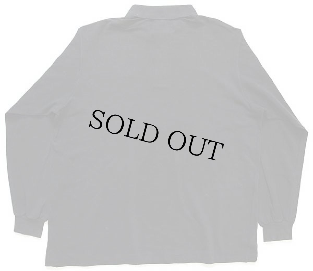 画像2: 80s LACOSTEラコステ ワンポイント コットン 鹿の子 長袖ポロシャツ 黒 7★35 (2)