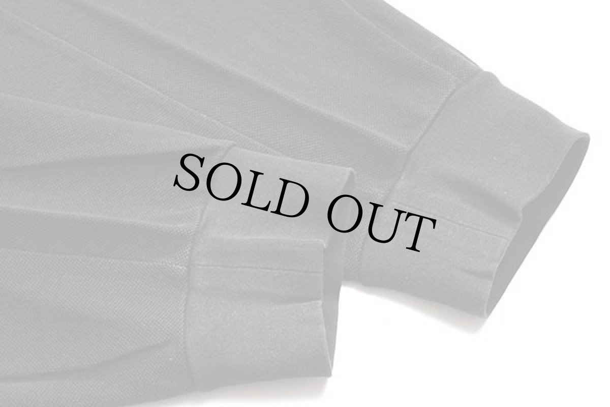 画像5: 90s LACOSTEラコステ ワンポイント コットン 鹿の子 長袖ポロシャツ 黒 8★37 特大 (5)