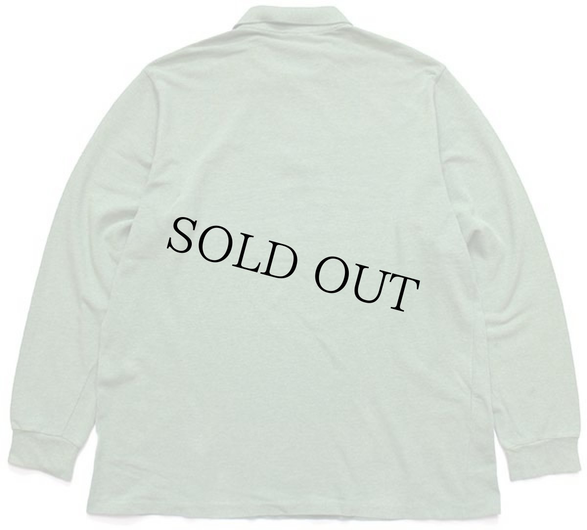 画像2: 90s LACOSTEラコステ ワンポイント コットン 鹿の子 長袖ポロシャツ 杢ライトグリーン 6★50 (2)