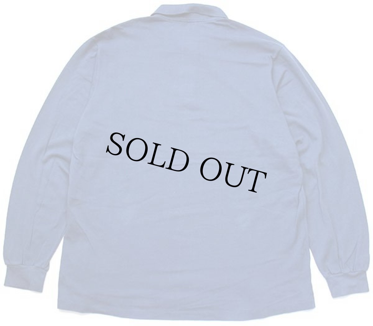 画像2: 00s LACOSTEラコステ ワンポイント コットン 鹿の子 長袖ポロシャツ 濃青 5★20 (2)