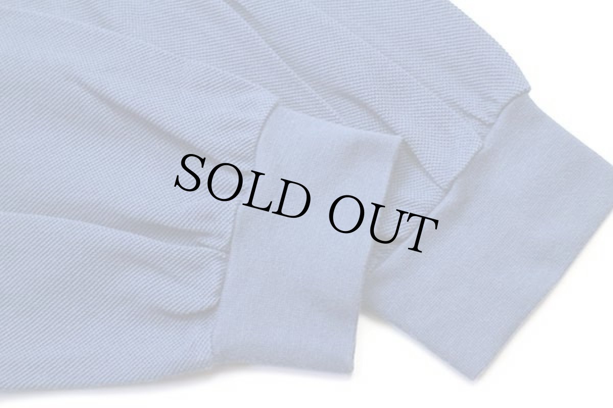 画像5: 00s LACOSTEラコステ ワンポイント コットン 鹿の子 長袖ポロシャツ 濃青 5★20 (5)