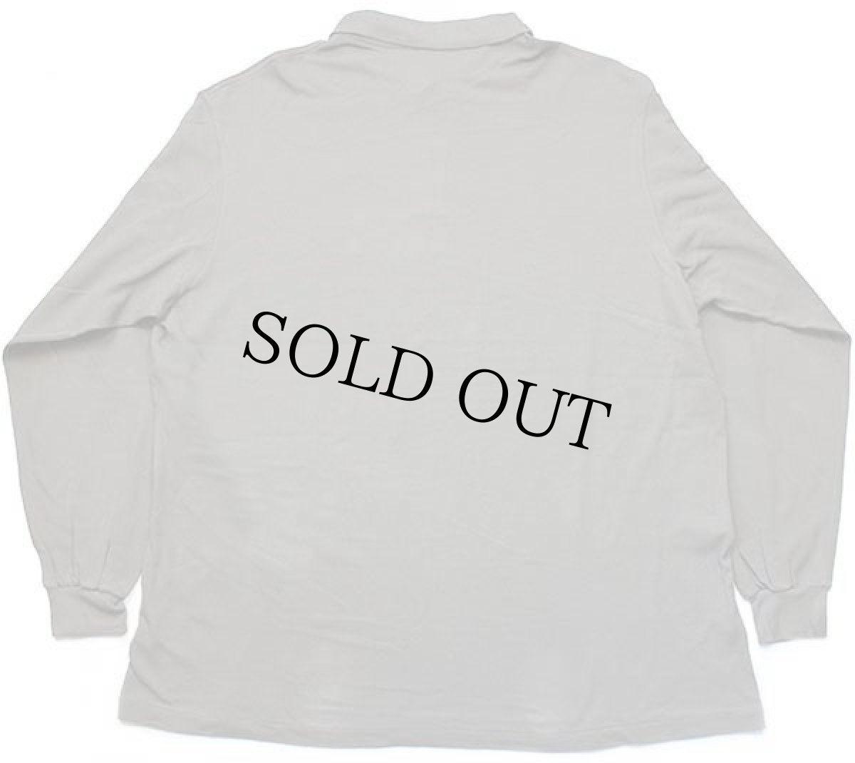 画像2: 00s LACOSTEラコステ ワンポイント コットン 鹿の子 長袖ポロシャツ グレーブラウン 8★05 (2)