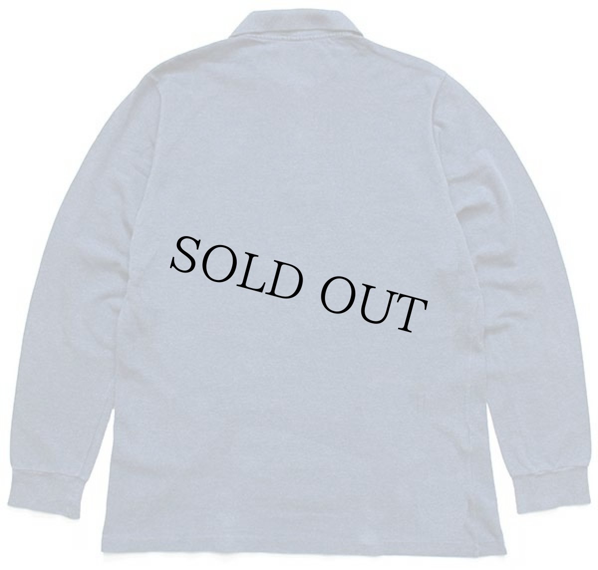 画像2: 90s LACOSTEラコステ ワンポイント コットン 鹿の子 長袖ポロシャツ 杢ブルーグレー 4★48 (2)