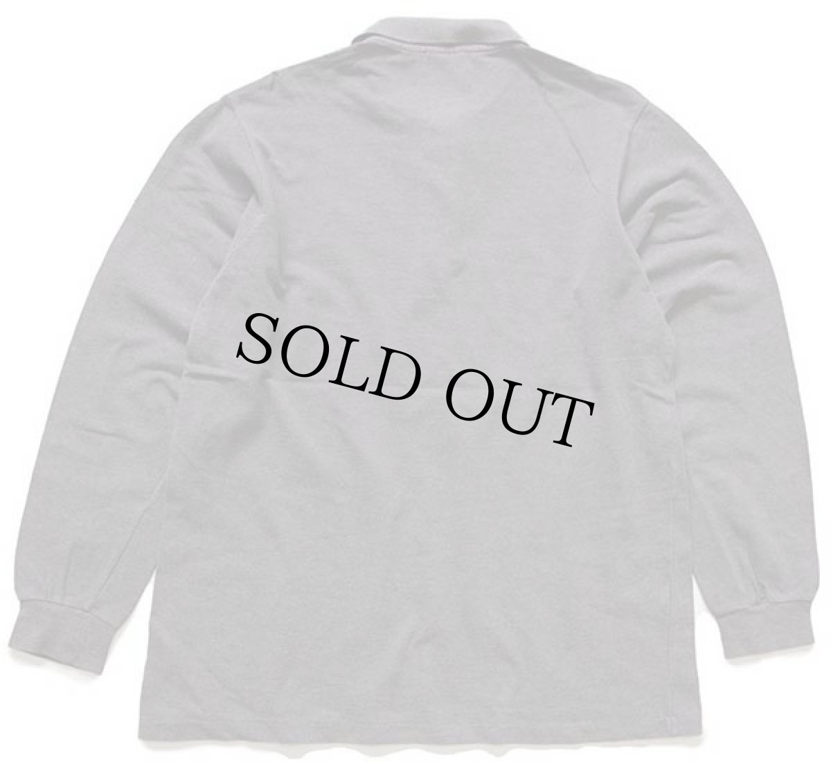 画像2: 80s LACOSTEラコステ ワンポイント コットン 鹿の子 長袖ポロシャツ グレー 4★06 (2)