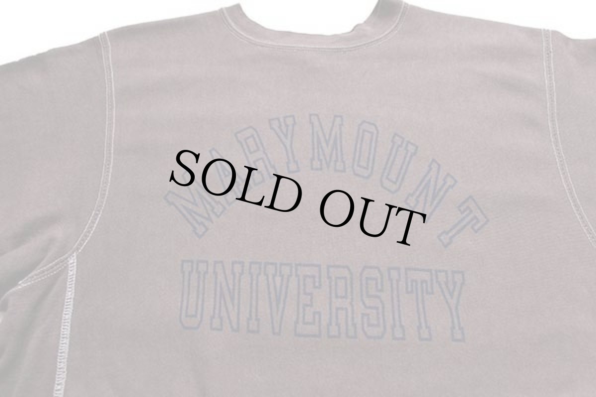 画像3: 80s USA製 Championチャンピオン MARYMOUNT UNIVERSITY 染み込みプリント リバースウィーブ スウェット 後染め ココア L (3)