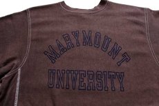 画像3: 80s USA製 Championチャンピオン MARYMOUNT UNIVERSITY 染み込みプリント リバースウィーブ スウェット 後染め ココア L (3)