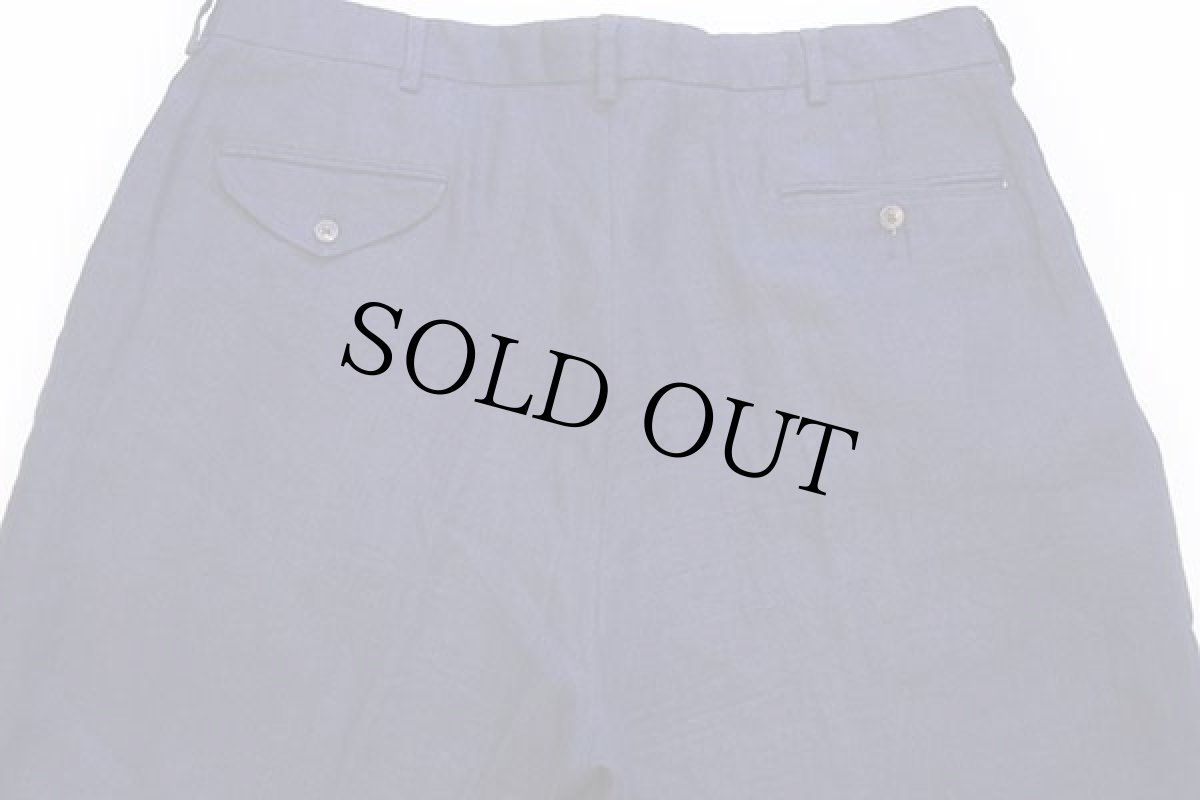 画像5: 90s ポロ ラルフローレン ツータック スラックス リネンパンツ 紺 w38 L30 (5)