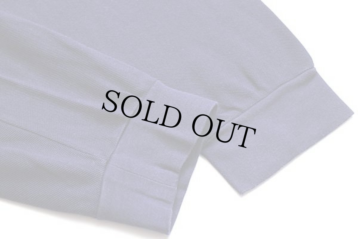 画像5: 90s LACOSTEラコステ ワンポイント コットン 鹿の子 長袖ポロシャツ 紺 8★40 特大 (5)