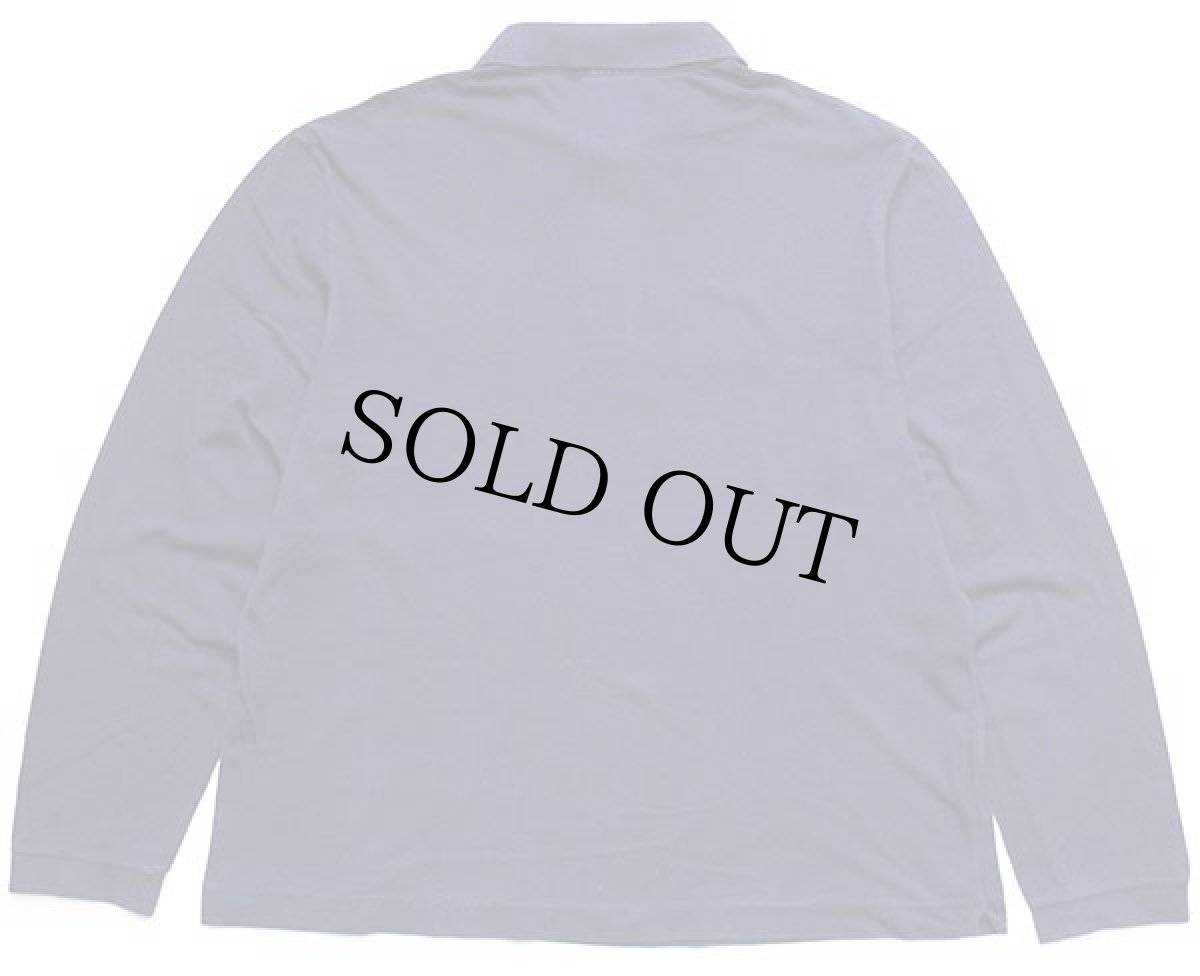 画像2: 90s LACOSTEラコステ ワンポイント コットン 鹿の子 長袖ポロシャツ 紺 6★41 (2)