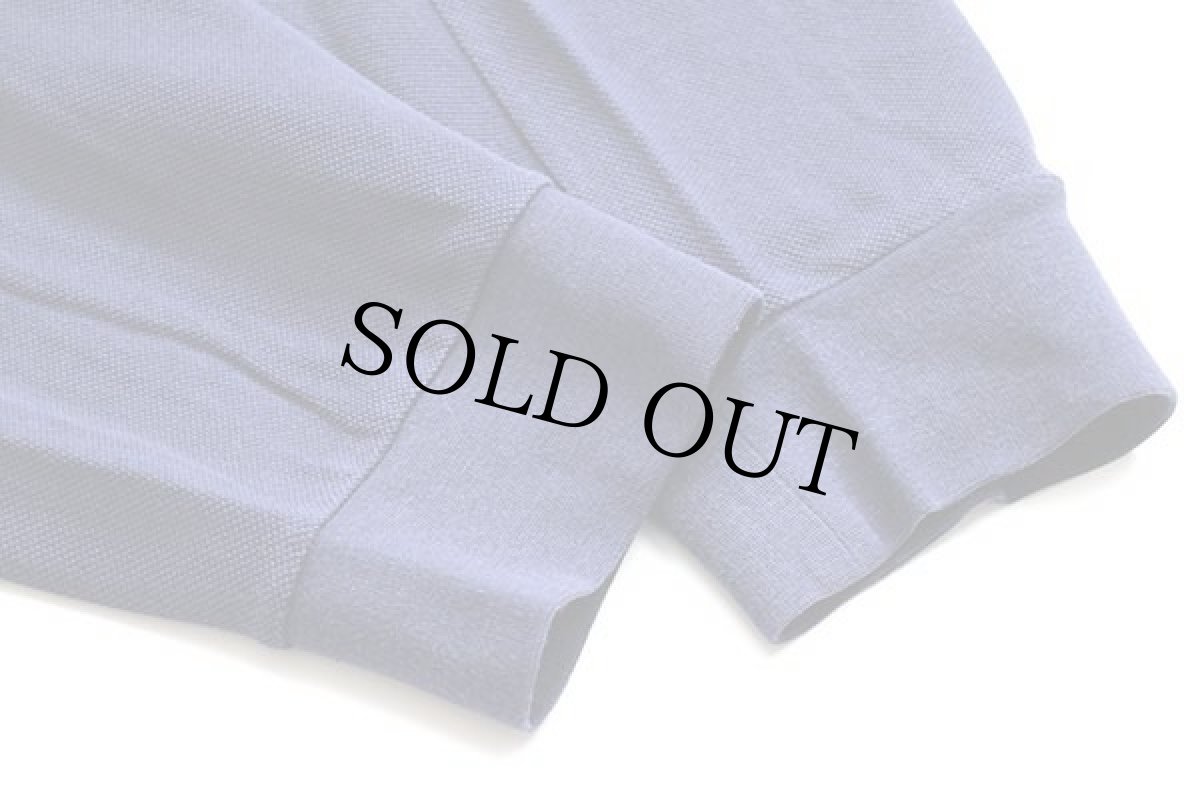 画像5: 90s LACOSTEラコステ ワンポイント コットン 鹿の子 長袖ポロシャツ 紺 5★43 (5)