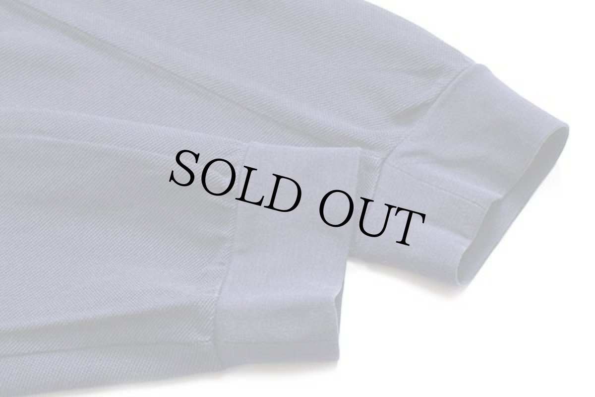 画像5: 90s LACOSTEラコステ ワンポイント コットン 鹿の子 長袖ポロシャツ 紺 5★44 (5)