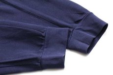 画像5: 90s LACOSTEラコステ ワンポイント コットン 鹿の子 長袖ポロシャツ 紺 5★44 (5)