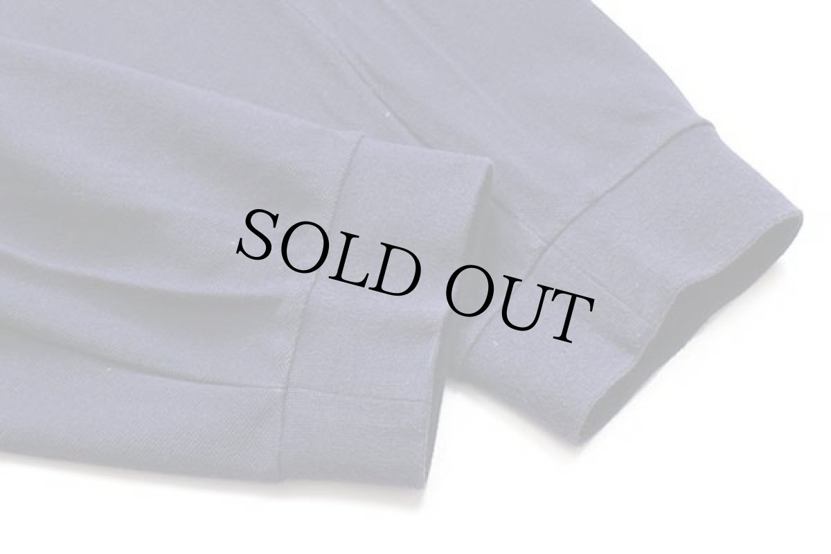 画像6: 90s LACOSTEラコステ ワンポイント コットン 鹿の子 長袖ポロシャツ 紺 6★42 (6)