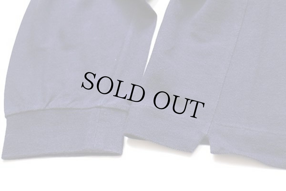 画像5: 90s LACOSTEラコステ ワンポイント コットン 鹿の子 長袖ポロシャツ 紺 6★42 (5)