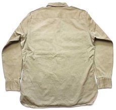 画像2: 50s 米軍 U.S.ARMY コットンツイルシャツ カーキ (2)
