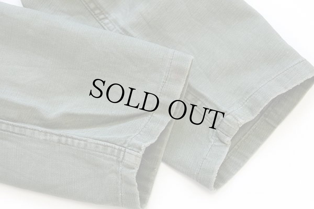 画像6: 60s 米軍 U.S.ARMY AIRBONE パッチ付き コットンサテン ユーティリティシャツ オリーブグリーン (6)