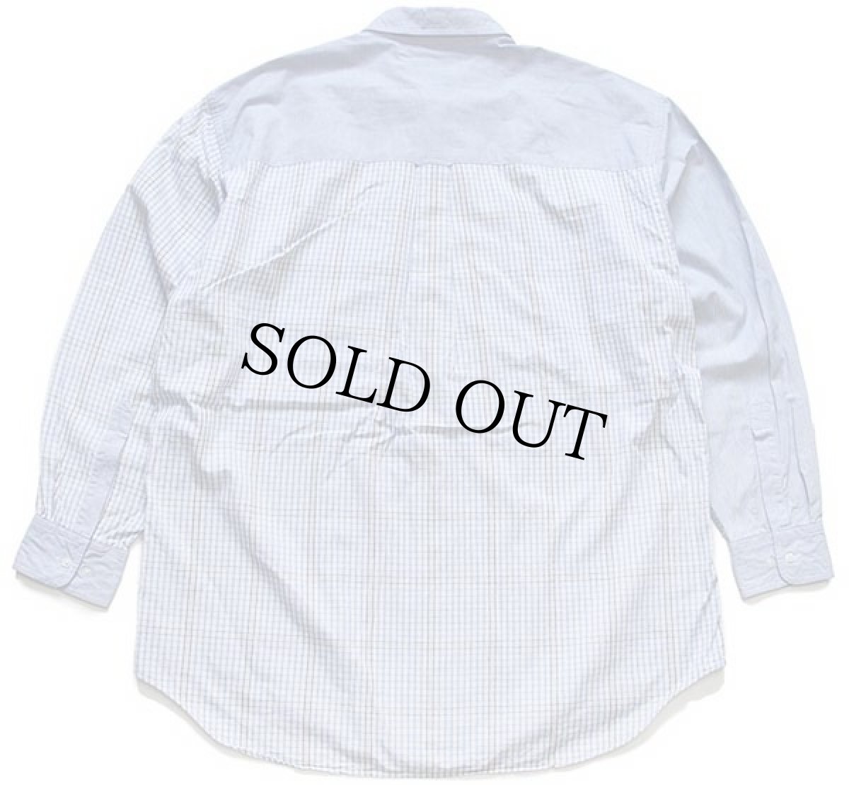 画像2: 90s CHAPS ラルフローレン クレイジーパターン チェック×ストライプ ボタンダウン コットンシャツ 17★特大 (2)