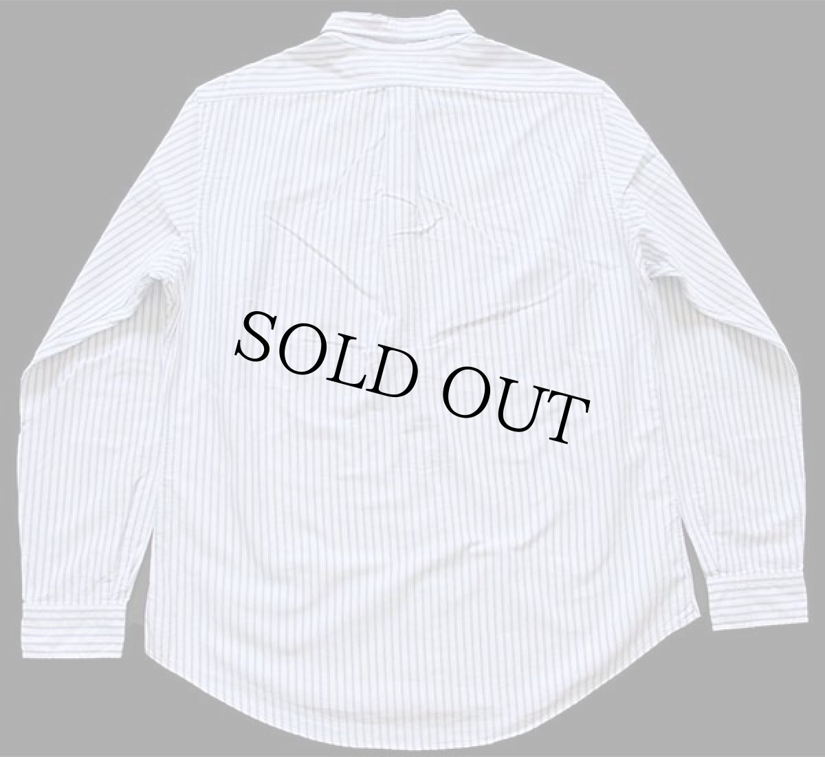 画像2: 00s ラルフローレン ストライプ ボタンダウン オックスフォード コットンシャツ サックス×ホワイト L (2)