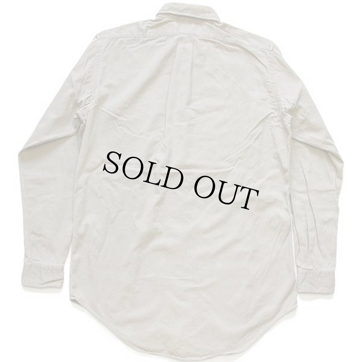 画像2: 90s USA製 ラルフローレン ワンポイント ボタンダウン コットンツイルシャツ カーキ S (2)