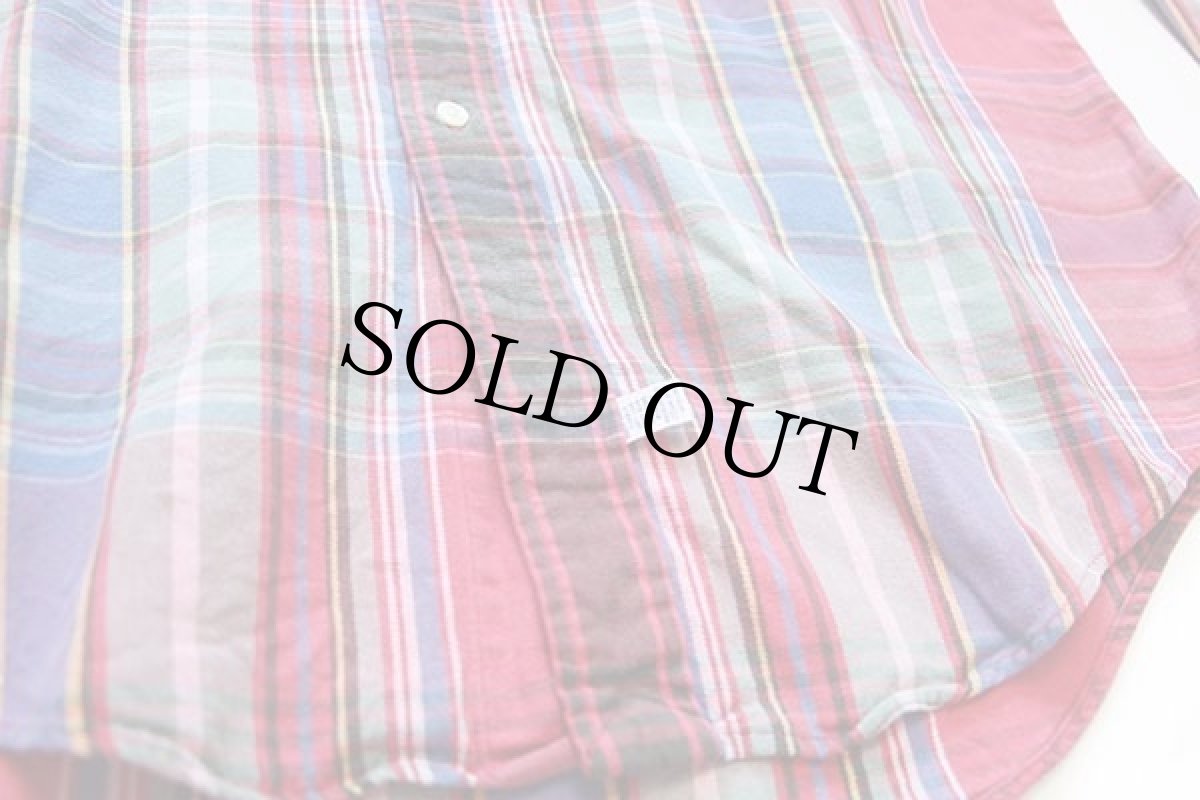 画像5: 90s ポロ ラルフローレン マドラスチェック ボタンダウン コットンツイルシャツ L (5)