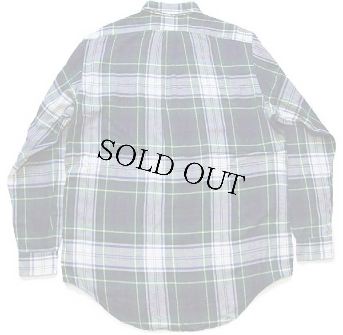 画像2: 90s ラルフローレン タータンチェック ボタンダウン コットンシャツ M (2)