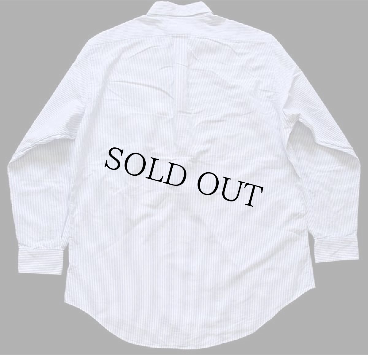 画像2: 90s ラルフローレン ストライプ ボタンダウン オックスフォード コットンシャツ サックス×ホワイト 16 (2)