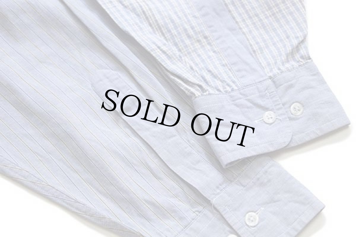 画像6: 90s CHAPS ラルフローレン クレイジーパターン チェック×ストライプ ボタンダウン コットンシャツ 17★特大 (6)