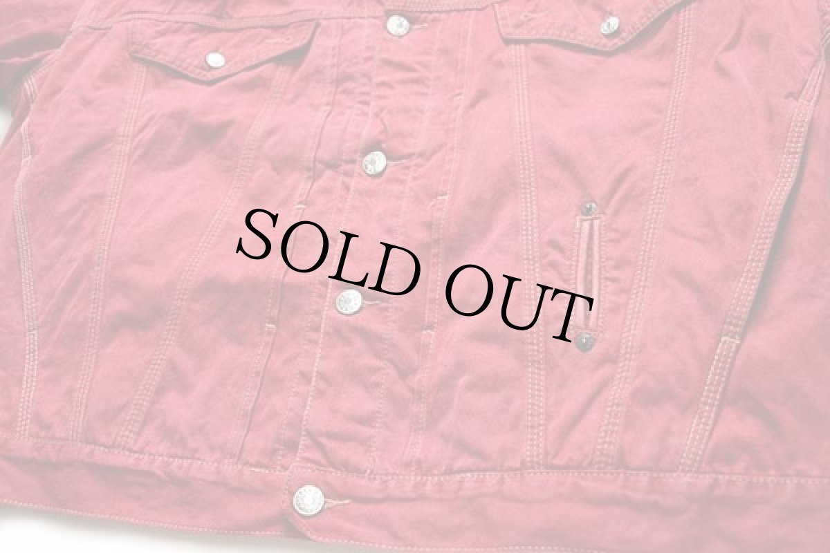 画像5: Dieselディーゼル ロゴ刺繍 コットンツイルジャケット 赤 XL★特大 (5)