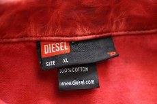 画像4: Dieselディーゼル ロゴ刺繍 コットンツイルジャケット 赤 XL★特大 (4)