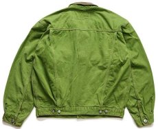 画像2: イタリア製 Dieselディーゼル ロゴ刺繍 コットンツイルジャケット 黄緑 S (2)