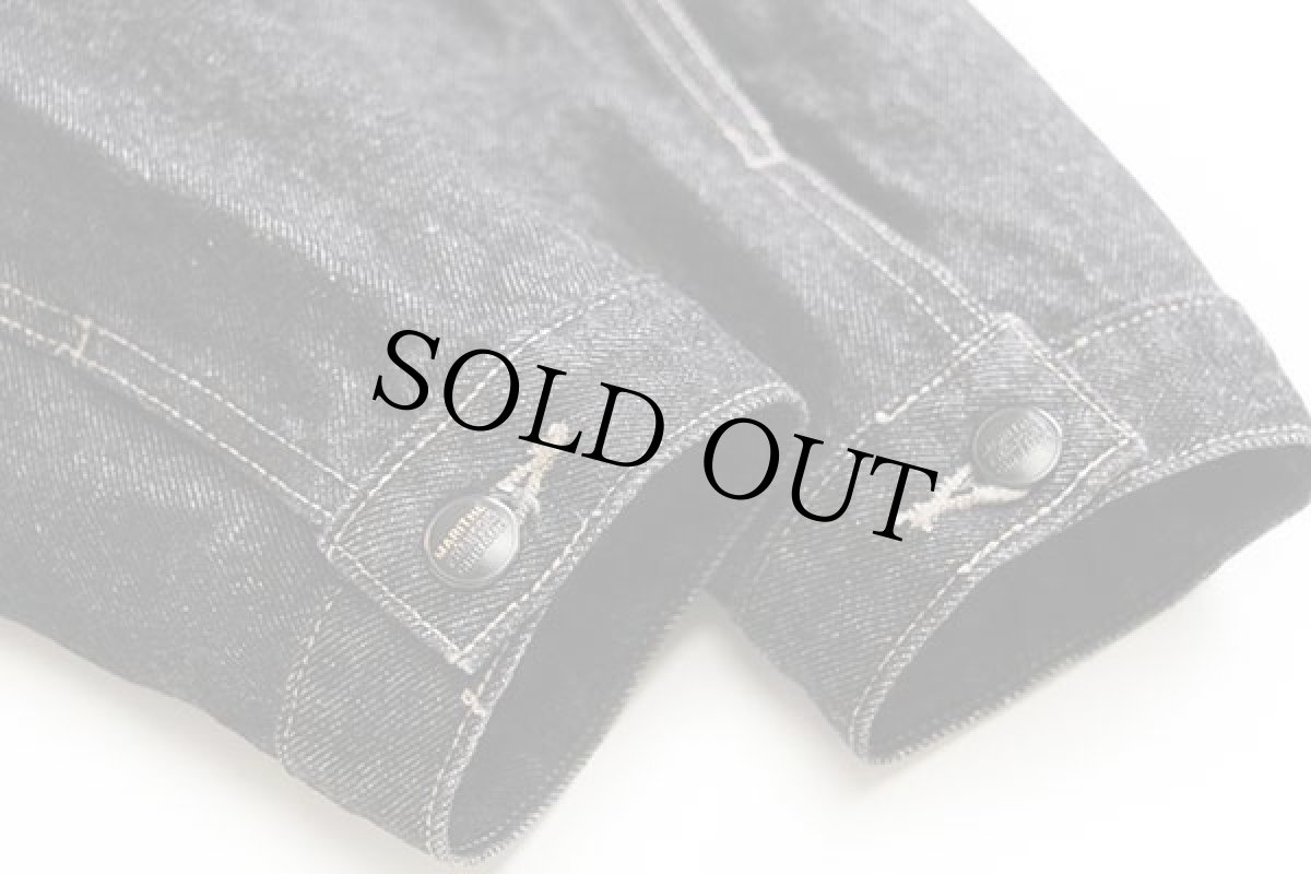 画像6: 90s MARITHE FRANCOIS GIRBAUDマリテフランソワジルボー 先染め ブラック デニムジャケット 4ポケット (6)