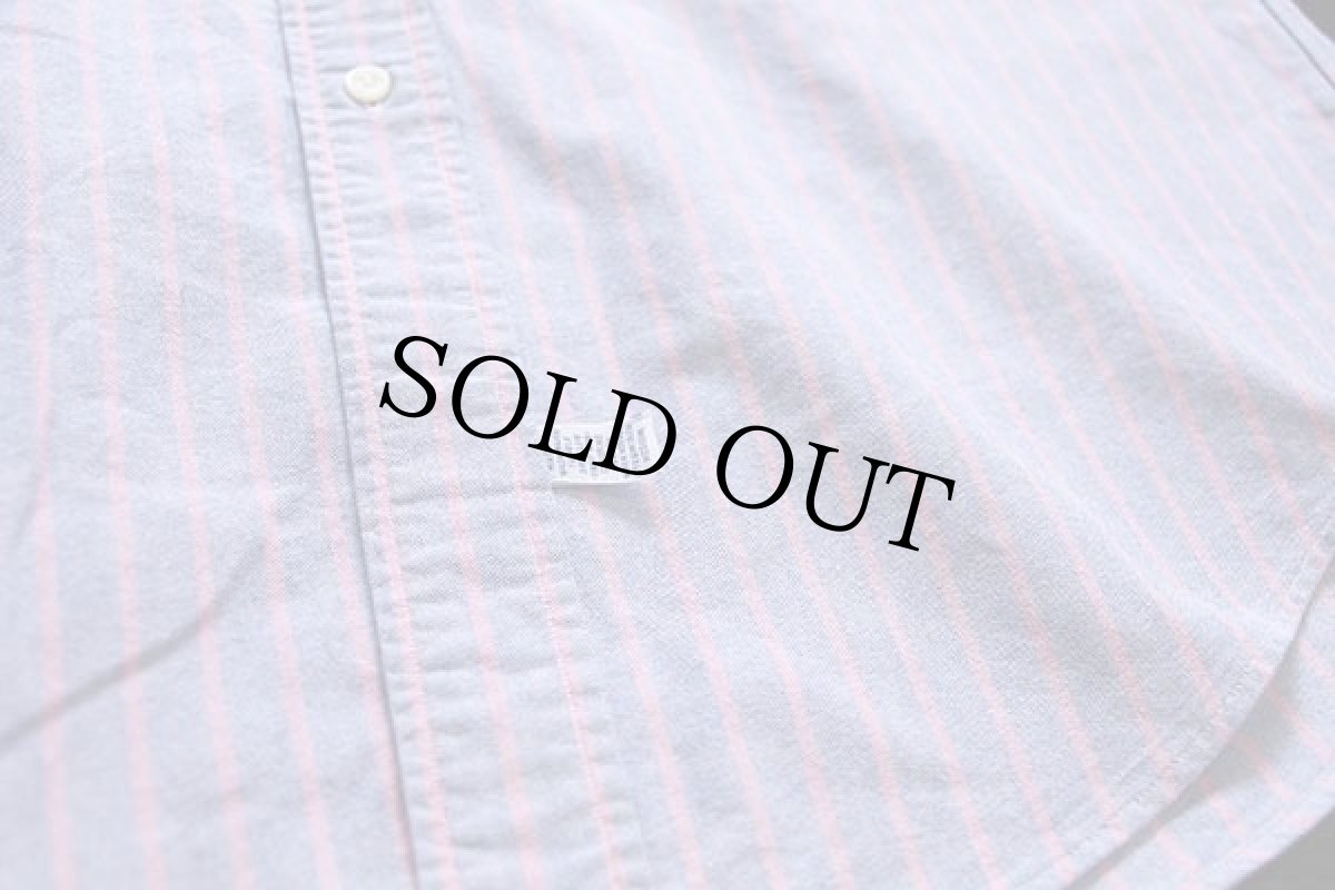 画像5: 90s ラルフローレン ストライプ ボタンダウン オックスフォード コットンシャツ サックス×薄赤 15.5 (5)