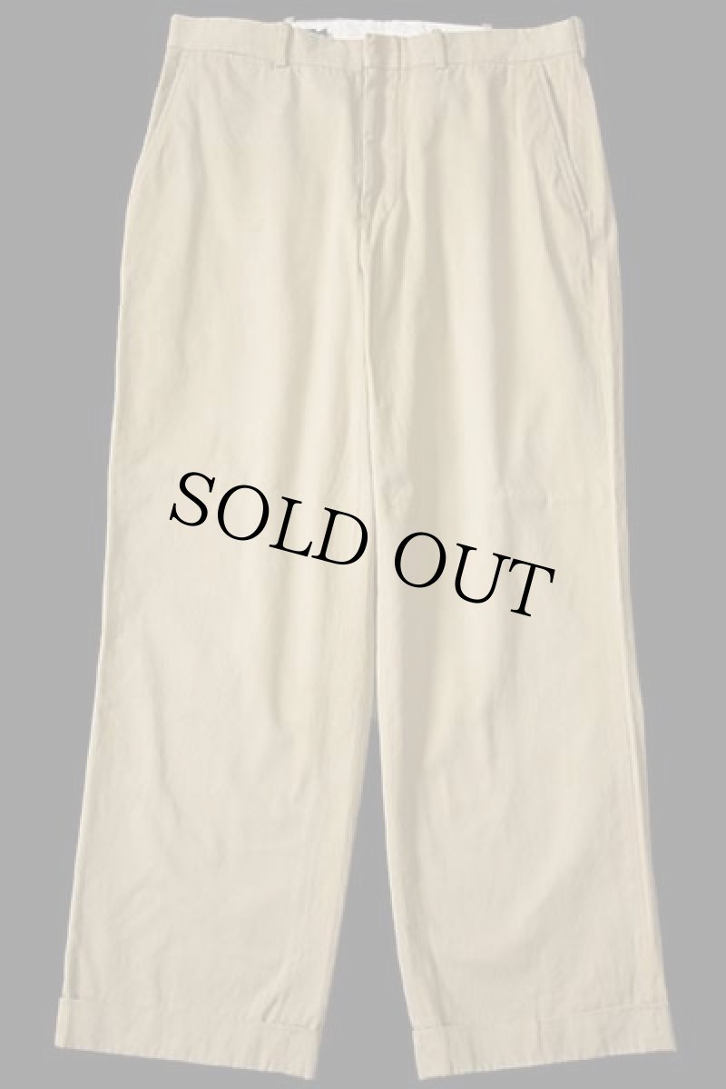 画像2: 90s ポロ ラルフローレン スラックス コットンパンツ カーキ w34 (2)