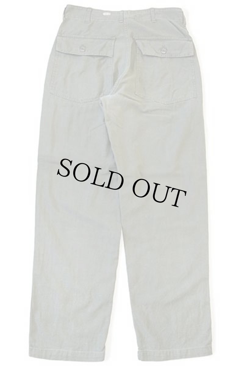 画像3: 60s 米軍 U.S.ARMY コットンサテン ユーティリティ ベイカーパンツ オリーブグリーン w32 L31★B (3)