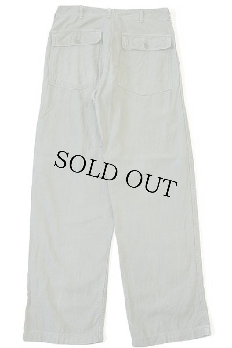 画像3: 60s 米軍 U.S.ARMY コットンサテン ユーティリティ ベイカーパンツ オリーブグリーン w32 L33★D (3)