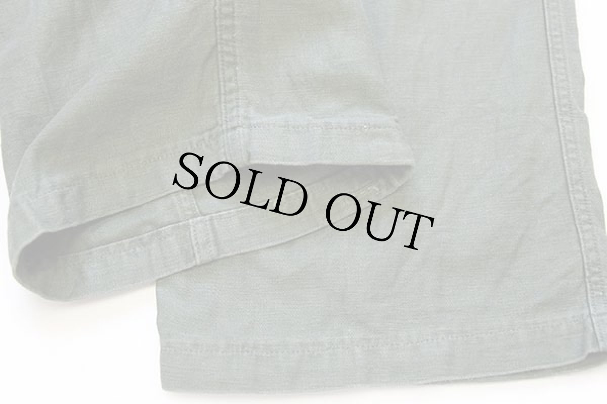 画像7: 60s 米軍 U.S.ARMY コットンサテン ユーティリティ ベイカーパンツ オリーブグリーン w32 L33★D (7)